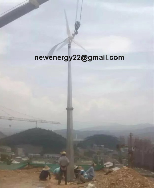 wind turbine solar hybrid 5kw project show